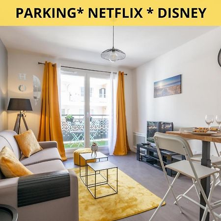 The Sunshine- Appart Cosy Proche Paris-Disney Avec Parking Prive Dans Residence Meaux Exterior foto